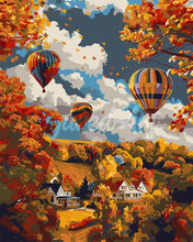 Laden Sie das Bild in den Galerie-Viewer, Malen nach Zahlen Figured'Art – Herbstliches Ballonabenteuer
