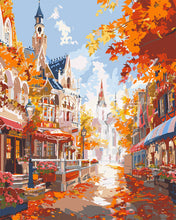 Laden Sie das Bild in den Galerie-Viewer, Malen nach Zahlen Figured'Art – Altstadt im goldenen Herbst