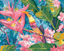 Laden Sie das Bild in den Galerie-Viewer, Malen nach Zahlen Figured'Art – Tropischer Dschungelvogel