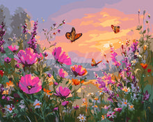 Laden Sie das Bild in den Galerie-Viewer, Malen nach Zahlen Figured'Art – Wildblumen bei Sonnenuntergang