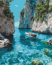 Laden Sie das Bild in den Galerie-Viewer, Malen nach Zahlen Figured'Art – Friedliche Blaue Bucht