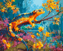 Laden Sie das Bild in den Galerie-Viewer, Malen nach Zahlen Figured'Art – Goldener Salamander
