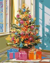 Laden Sie das Bild in den Galerie-Viewer, Malen nach Zahlen Figured'Art – Heller Weihnachtsbaum