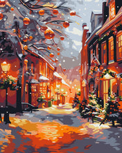 Laden Sie das Bild in den Galerie-Viewer, Malen nach Zahlen Figured'Art – Goldene Weihnachtsstunde