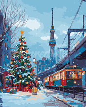 Laden Sie das Bild in den Galerie-Viewer, Malen nach Zahlen Figured'Art – Weihnachten in Tokio