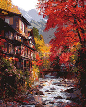 Laden Sie das Bild in den Galerie-Viewer, Malen nach Zahlen Figured'Art – Herbstdorf in Nikkō Japan
