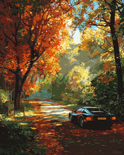 Laden Sie das Bild in den Galerie-Viewer, Malen nach Zahlen Figured'Art – Goldene Straßenreise