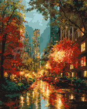 Laden Sie das Bild in den Galerie-Viewer, Malen nach Zahlen Figured'Art – Herbstlichter der Stadt