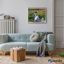 Laden Sie das Bild in den Galerie-Viewer, Camille Monet und ein Kind im Garten des Künstlers in Argenteuil - Monet