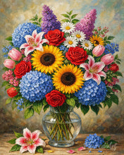 Laden Sie das Bild in den Galerie-Viewer, Malen nach Zahlen Figured'Art – Eleganter Blumenstrauß 1