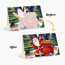 Laden Sie das Bild in den Galerie-Viewer, Malen nach Zahlen 6er-Pack DIY Weihnachtskarten - Serie 5