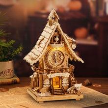 Laden Sie das Bild in den Galerie-Viewer, 3D Puzzle - Kuckucksuhr (Holzfarbe) Figured'Art