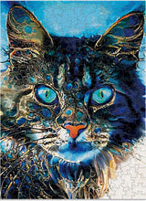 Laden Sie das Bild in den Galerie-Viewer, 2D Holzpuzzle – Ernste Katze
