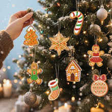Laden Sie das Bild in den Galerie-Viewer, Malen nach Zahlen Weihnachtsdekoration – Zuckerstange und Weihnachtsplätzchen