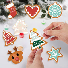 Laden Sie das Bild in den Galerie-Viewer, Malen nach Zahlen Weihnachtsdekoration – Herz, Stern, Strumpf und Rentier