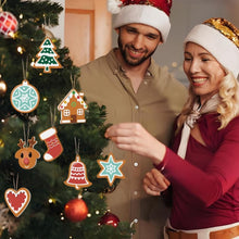 Laden Sie das Bild in den Galerie-Viewer, Malen nach Zahlen Weihnachtsdekoration – Herz, Stern, Strumpf und Rentier