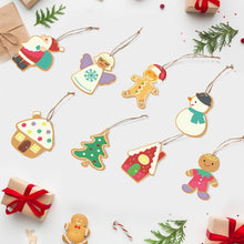 Laden Sie das Bild in den Galerie-Viewer, Malen nach Zahlen Weihnachtsdekoration – Weihnachtsmann und Schneemann Figured'Art
