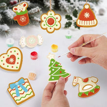 Laden Sie das Bild in den Galerie-Viewer, Malen nach Zahlen Weihnachtsdekoration – Hut, Handschuhe, Weihnachtsbaum und Pferd