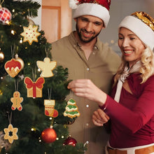 Laden Sie das Bild in den Galerie-Viewer, Malen nach Zahlen Weihnachtsdekoration – Stern, Weihnachtsbaum, Geschenk und Weihnachtsplätzchen