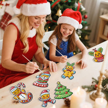 Laden Sie das Bild in den Galerie-Viewer, Malen nach Zahlen Weihnachtsdekoration - Kit Stechpalmenkranz