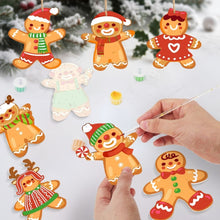 Laden Sie das Bild in den Galerie-Viewer, Malen nach Zahlen Weihnachtsdekoration - Kit Lebkuchenfreunde