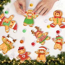 Laden Sie das Bild in den Galerie-Viewer, Malen nach Zahlen Weihnachtsdekoration - Kit Lebkuchenfreunde