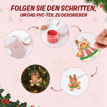 Laden Sie das Bild in den Galerie-Viewer, Malen nach Zahlen Weihnachtsdekoration - Kit Lebkuchenfreunde