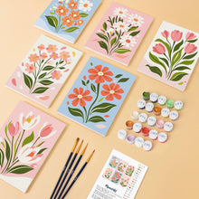Laden Sie das Bild in den Galerie-Viewer, Mini Malen nach Zahlen 15x20 cm (6 Stück) - Wiesenblumen