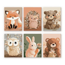 Laden Sie das Bild in den Galerie-Viewer, Mini Malen nach Zahlen 15x20 cm (6 Stück) - Waldportraits 2 Figured'Art