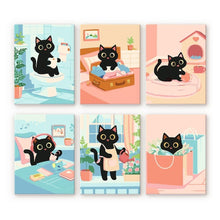 Laden Sie das Bild in den Galerie-Viewer, Mini Malen nach Zahlen 15x20 cm (6 Stück) - Verspielte Kätzchen Figured'Art