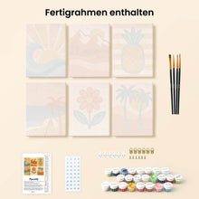 Laden Sie das Bild in den Galerie-Viewer, Mini Malen nach Zahlen 15x20 cm (6 Stück) - Retro Sommer Vibes