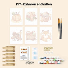 Laden Sie das Bild in den Galerie-Viewer, Mini Malen nach Zahlen 15x20 cm (6 Stück) - Herbst Hygge