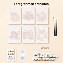 Laden Sie das Bild in den Galerie-Viewer, Mini Malen nach Zahlen 15x20 cm (6 Stück) - Herbst Hygge