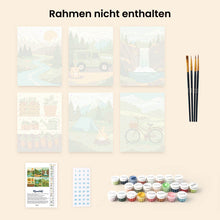 Laden Sie das Bild in den Galerie-Viewer, Mini Malen nach Zahlen 15x20 cm (6 Stück) - Naturflucht