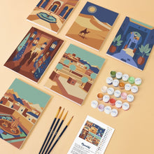 Laden Sie das Bild in den Galerie-Viewer, Mini Malen nach Zahlen 15x20 cm (6 Stück) - Arabische Nächte Szenen