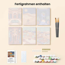 Laden Sie das Bild in den Galerie-Viewer, Mini Malen nach Zahlen 15x20 cm (6 Stück) - Arabische Nächte Szenen