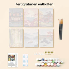 Laden Sie das Bild in den Galerie-Viewer, Mini Malen nach Zahlen 15x20 cm (6 Stück) - Zen Landschaften