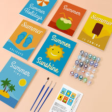 Laden Sie das Bild in den Galerie-Viewer, Mini Malen nach Zahlen 15x20cm (6 Stück) - Sommer-Urlaubs-Poster