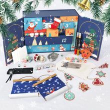 Laden Sie das Bild in den Galerie-Viewer, Malen nach Zahlen Adventskalender 2025 - Fröhlich &amp; Festlich (Blau - 12 Türchen) Figured'Art