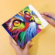 Laden Sie das Bild in den Galerie-Viewer, Mini Malen nach Zahlen 15x20cm (6 Stück) - Bunte abstrakte Tiere