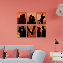 Laden Sie das Bild in den Galerie-Viewer, Mini Malen nach Zahlen 15x20cm (6 Stück) - Romantische Sonnenuntergang-Silhouetten