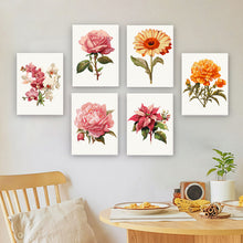 Laden Sie das Bild in den Galerie-Viewer, Mini Malen nach Zahlen 15x20cm (6 Stück) - Frühlings-Botanischer Garten