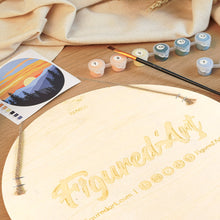 Laden Sie das Bild in den Galerie-Viewer, Malen nach Zahlen auf Holzscheibe - Mona Lisa