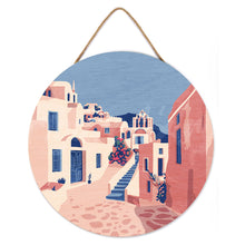 Laden Sie das Bild in den Galerie-Viewer, Malen nach Zahlen auf Holzscheibe - Santorini