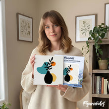 Laden Sie das Bild in den Galerie-Viewer, Mini Malen nach Zahlen mit Rahmen - Blaue Pflanze und Vase