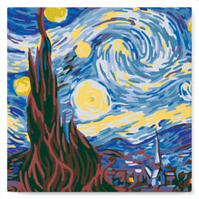 Laden Sie das Bild in den Galerie-Viewer, Mini Malen nach Zahlen mit Rahmen - Van Gogh - Sternennacht