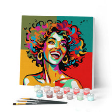 Laden Sie das Bild in den Galerie-Viewer, Mini Malen nach Zahlen mit Rahmen - Vibrante Latina Pop Art
