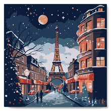 Laden Sie das Bild in den Galerie-Viewer, Mini Malen nach Zahlen mit Rahmen - Weihnachten in Paris