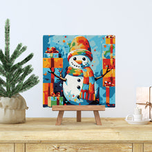 Laden Sie das Bild in den Galerie-Viewer, Mini Malen nach Zahlen mit Rahmen - Schneemann und Geschenke 2