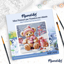 Laden Sie das Bild in den Galerie-Viewer, Mini Malen nach Zahlen mit Rahmen - Teddybär und Geschenke